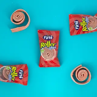 Fini - Roller Filled Recheado de Morango e Creme 20g