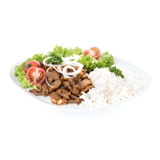 1 Riso con carne di kebab