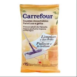 Toallitas Suelos Marsella Desechables Carrefour 15 Ud.