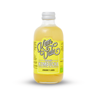 Kombucha de limón y jenjibre