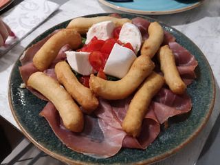 Gnocco fritto con Bufala e crudo