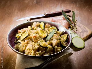 Ризото с пиле, тиквичка и маскарпоне (400г)