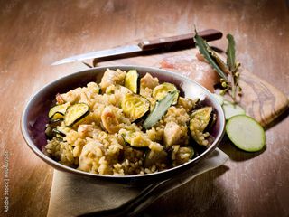 Ризото с пиле, тиквичка и маскарпоне (400г)