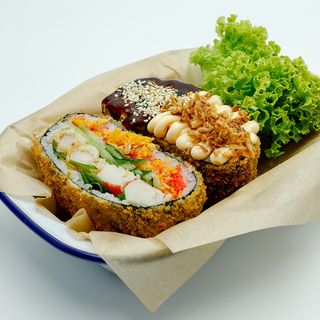 Sushi burger krewetka tempura