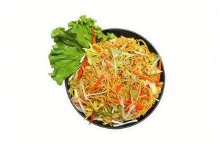 Massa Fina de Arroz com  Camarão