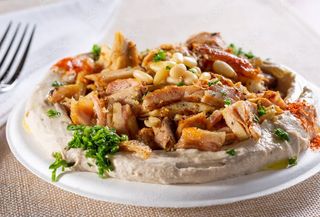 Shawarma Pollo Con Hummus