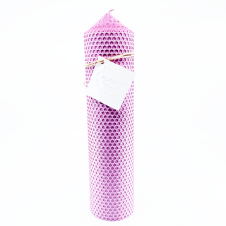 Lumanare ceara naturala H27xD7 cm  Lavander