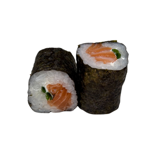 28. Hosomaki De Salmón Con Queso Y Cebollino (8 Pzs.)