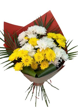 Crizanteme albe și galbene