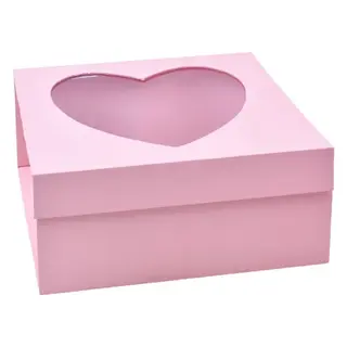 Caixa Presente Coração Rosa