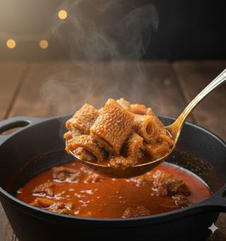 Soupe de tripes enroulées et serviettes