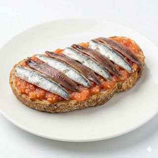 Tostada De Anchoas Y Escalivada