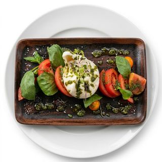 Ensalada Tres Tomates Con Burrata