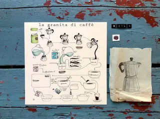 Le Ricette di Nina Melan - La granita di caffè 19x19cm