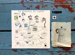 Le Ricette di Nina Melan - La granita di caffè 19x19cm