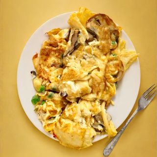 Omelette con polpa di granchio
