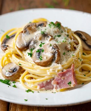 Carbonara Sauce Blanche Jambon Champignon