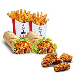 2 Wrap Clásicos + 2 Patatas + 4 Alitas