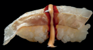 97 Nigiri suzuki flambè 2 pezzi