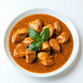 23A.Pollo Con Salsa De Curry Y Leche De Coco SOBRE ARROZ