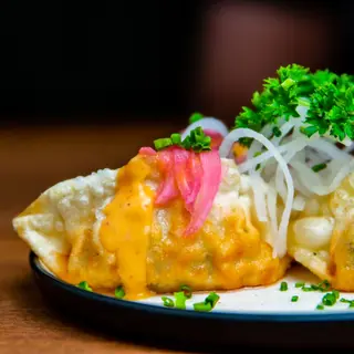 Gyozas de pato en curry japonés