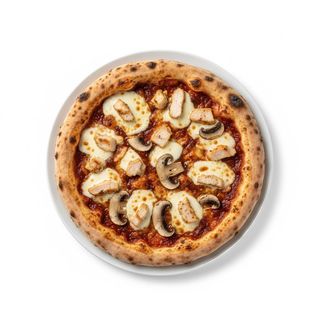 Pizza Pollo Funghi 28 Cm.