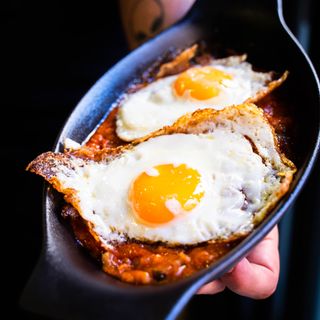 Pisto Casero Con Huevos Fritos (Ración)