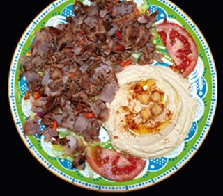 Combo de cordero con hummus