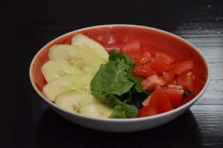 Tomato and cucumber salad