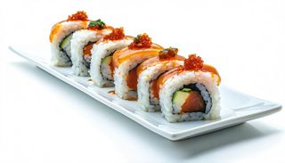 Uramaki spicy sake roll