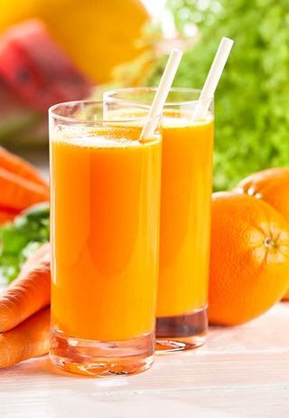 Carrot and orange juice 