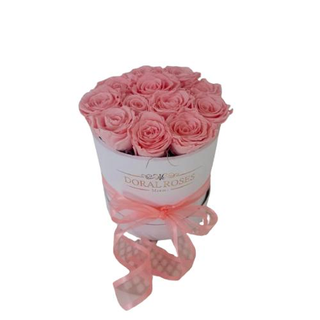 Caja Con Rosas De Color Rosa M12