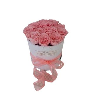 Caja Con Rosas De Color Rosa M12
