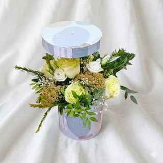 Flower Box Cilíndrica de Rosas