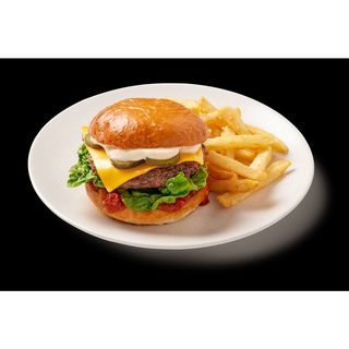 Beef Burger and Chips