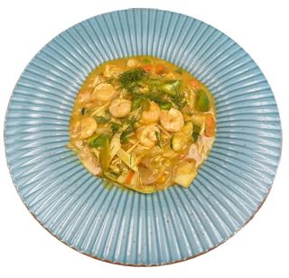 170.Krewetki sosie curry