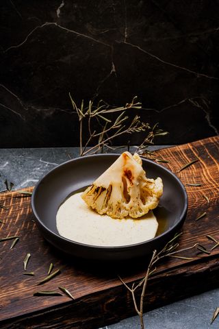 Conopidă la grătar cu sos de trufe