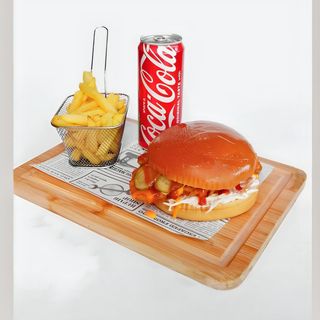 Crunchy chicken burger + Coca Cola 0.33l