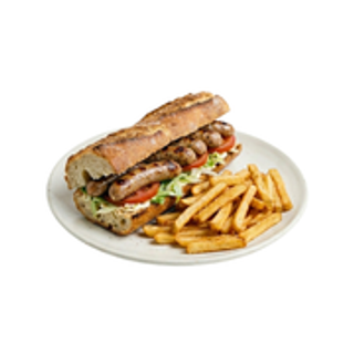Bocadillo Saucisse Dinde avec frites