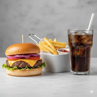 Oferta Hamburguesa Clásica + Bebida + Patatas