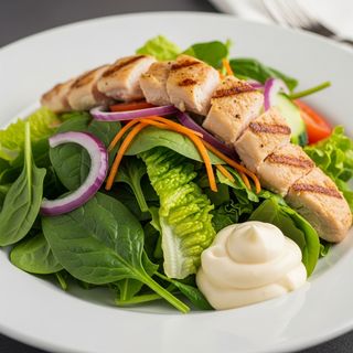 Insalata, pollo, maionese
