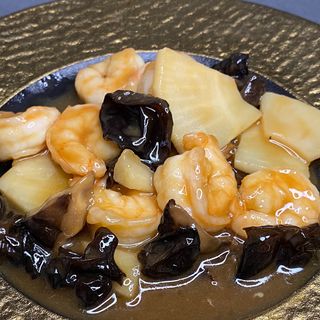 179 Gamberi bambu e funghi