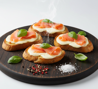 Crostini al salmone