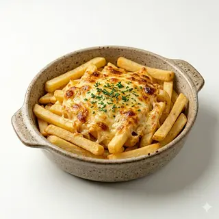 Patatas Con Queso Gratinado