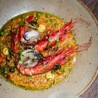 Arroz Achupetado De Gambones & Almejas