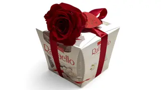 Rafaello z róża i serduszkiem