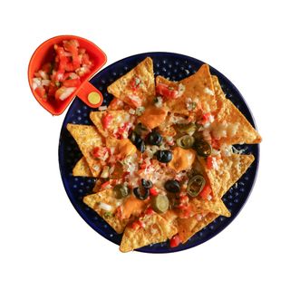 Veggie loaded nachos