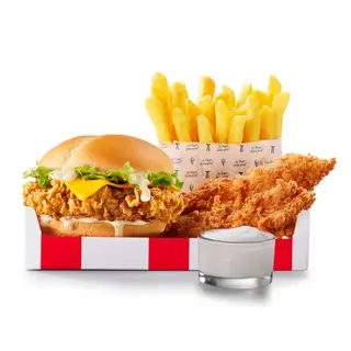 Peper Mayo Crunch Burger Strip Box Max (épicé, sans laitue)
