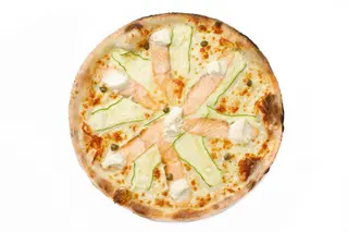 Pizza somon & zucchini