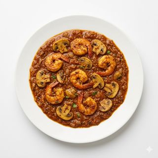 Gambas Y Champiñones Madras